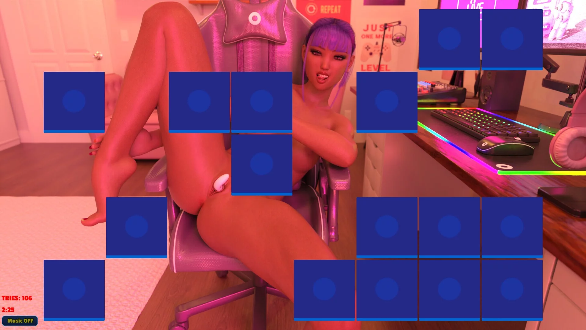 Изображение игры: Sexy Memory Puzzle - Gamer Girl