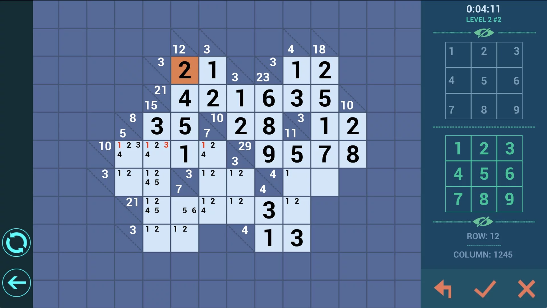 Изображение игры: Kakuro++