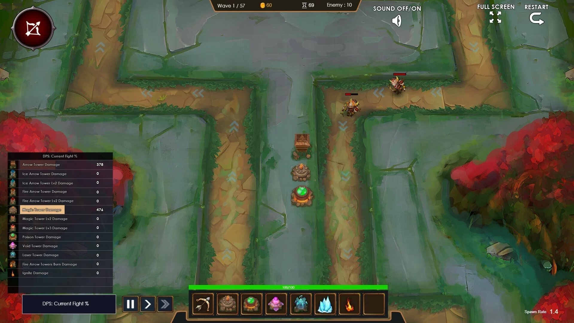 Изображение игры: Old School Tower Defense