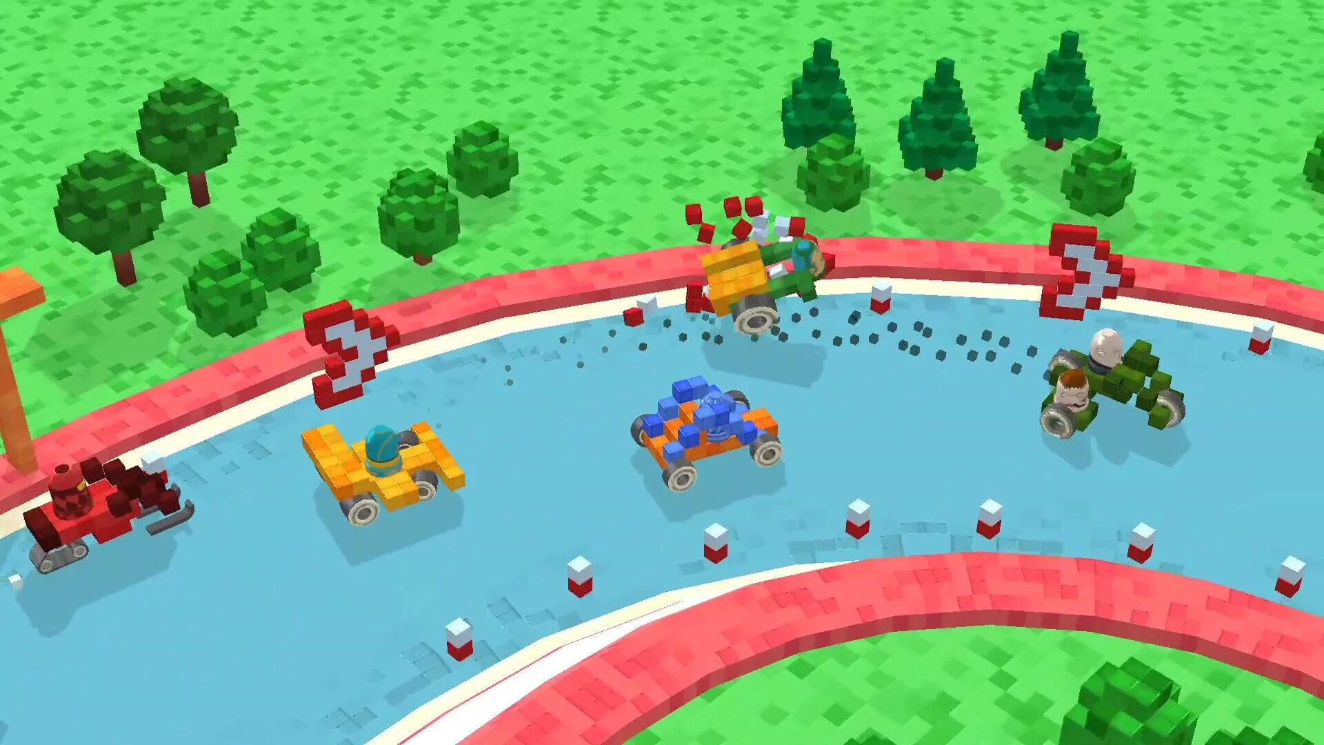 Изображение игры: Pixel Car Racing: Blocky Crash