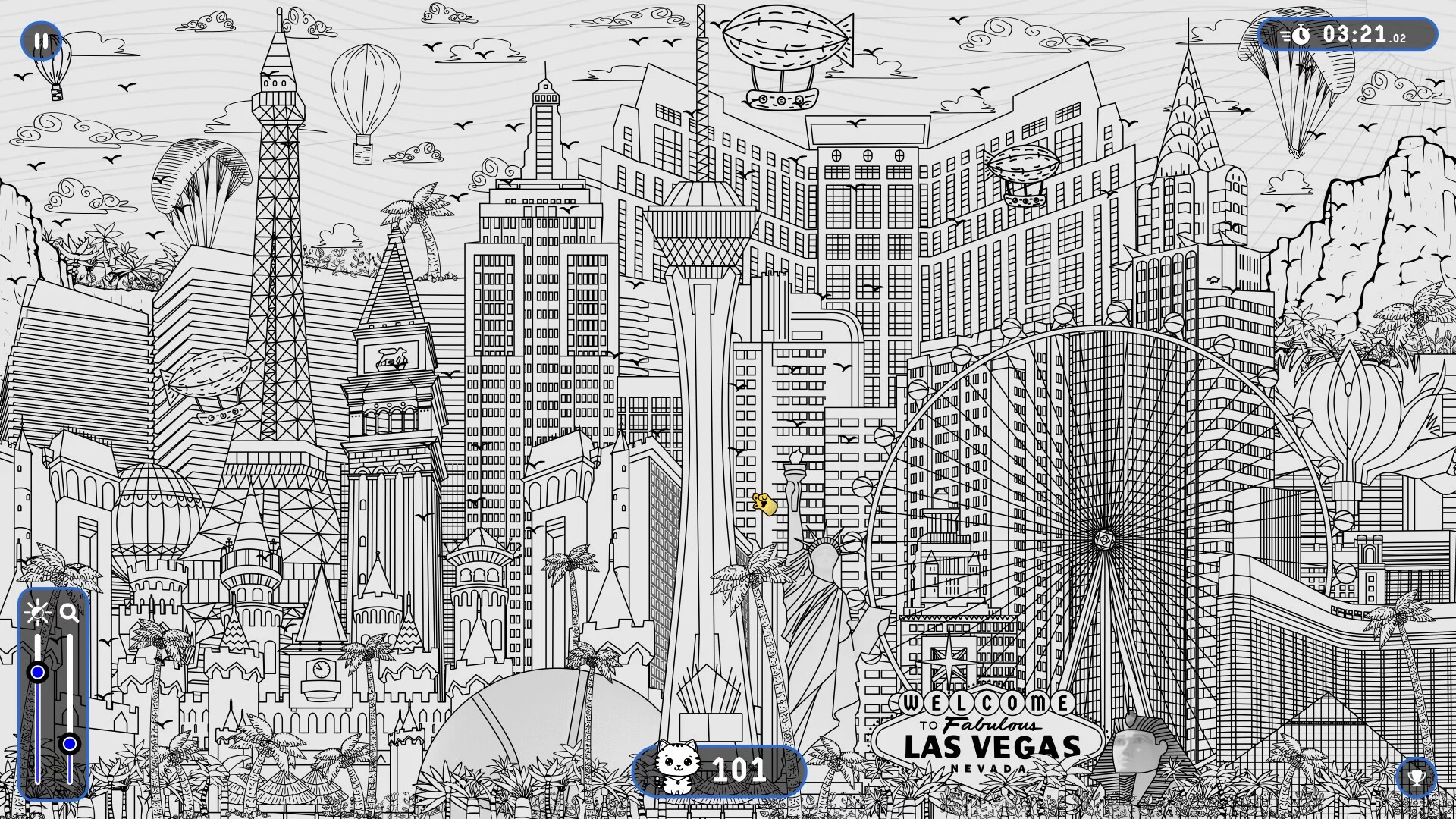 Изображение игры: 101 Cats Hidden in Las Vegas