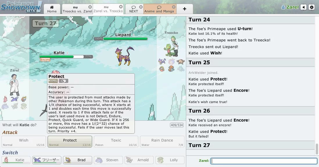 Изображение игры: Pokemon Showdown