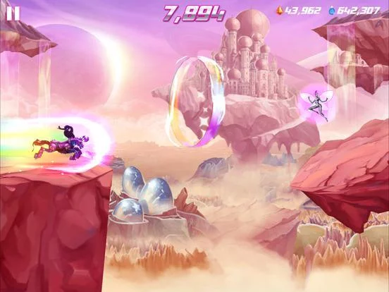 Изображение игры: Robot Unicorn Attack 2