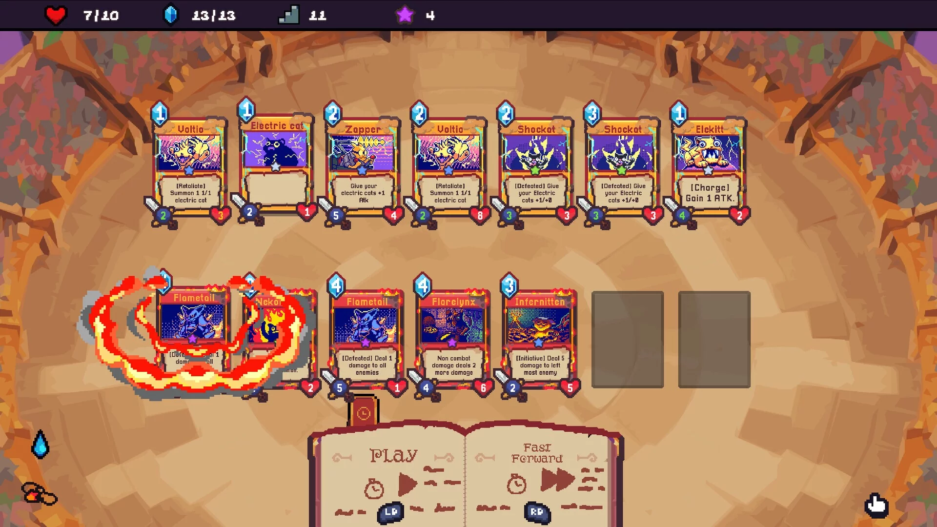 Изображение игры: Spellcats: Auto Card Tactics