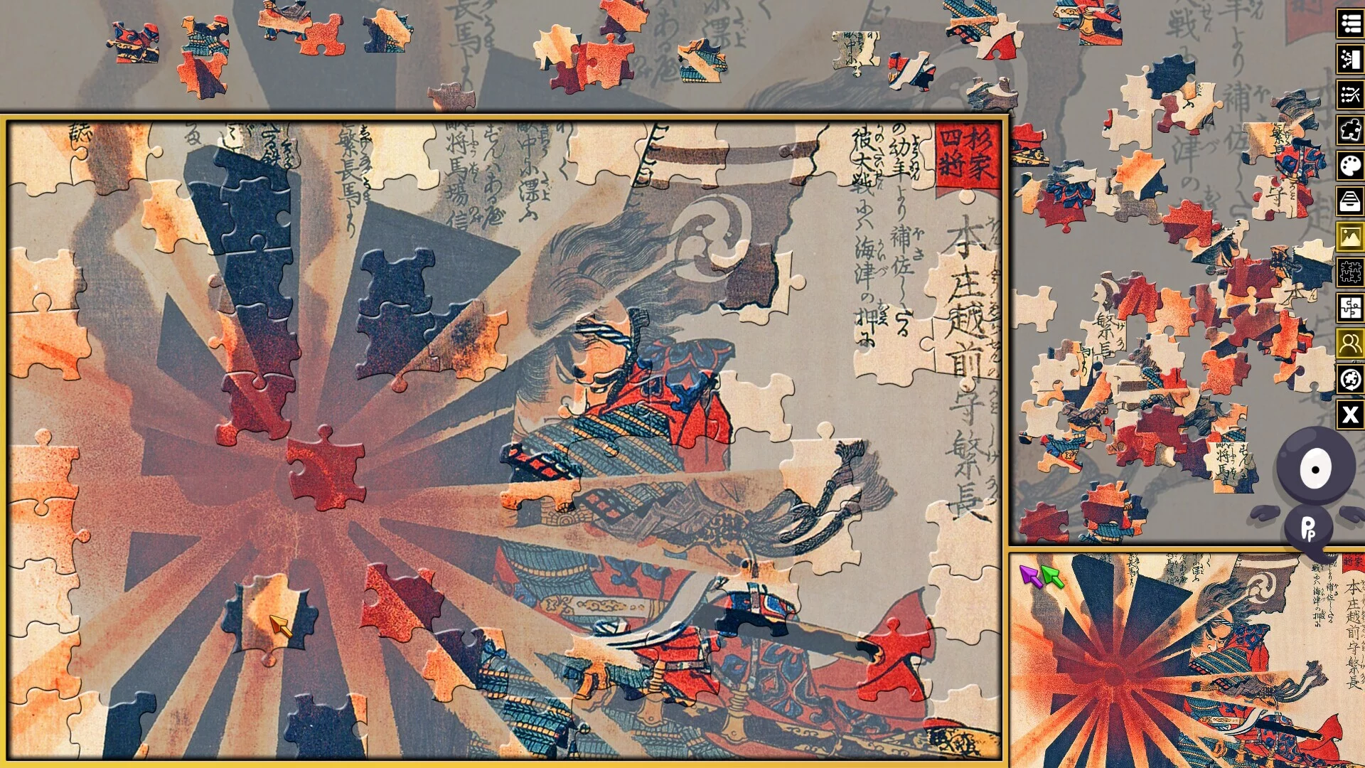 Изображение игры: Pixel Puzzles 3: Ukiyo-e Jigsaws