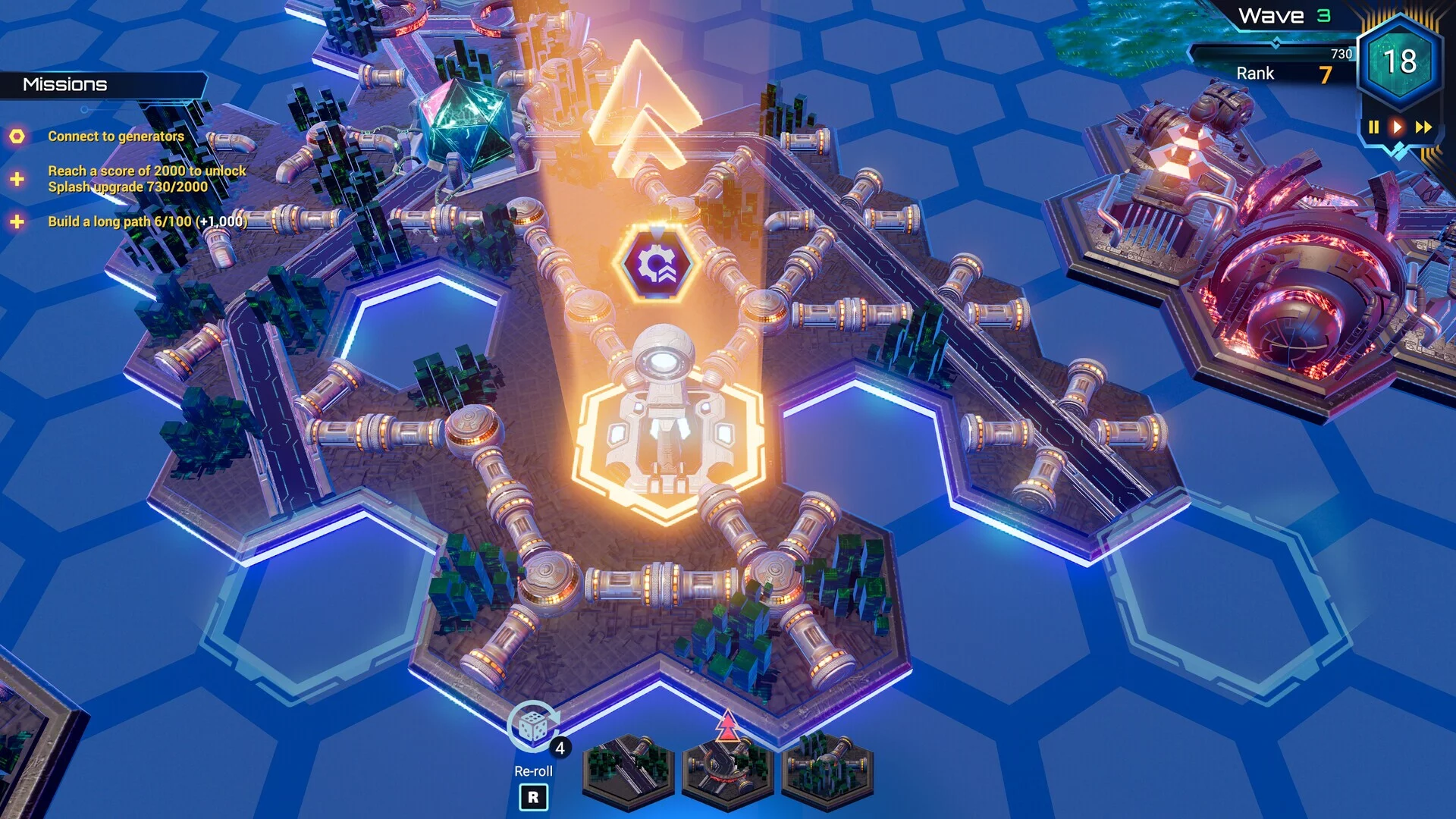 Изображение игры: HexaScape: Cyber Defense
