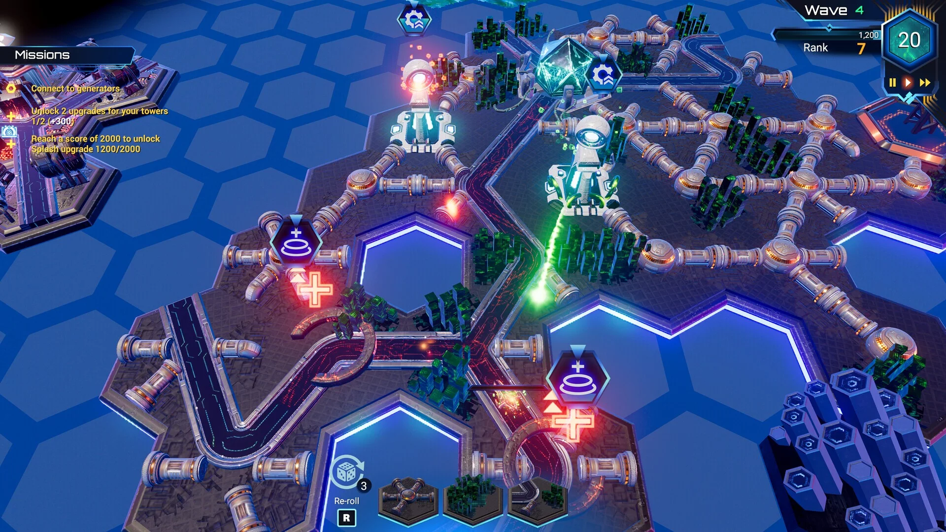 Изображение игры: HexaScape: Cyber Defense