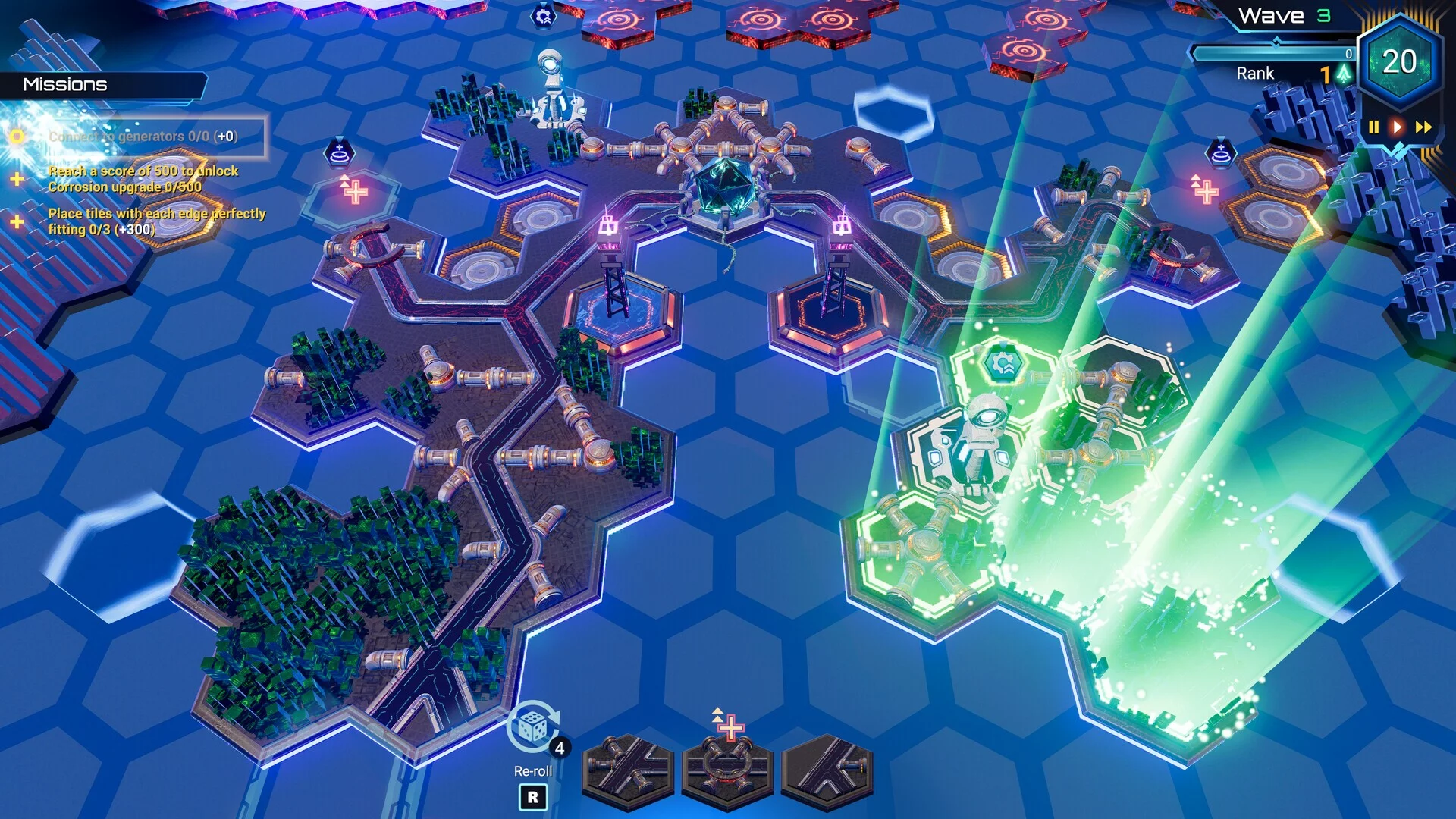 Изображение игры: HexaScape: Cyber Defense