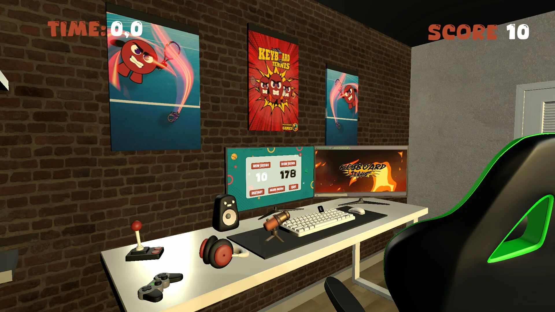 Изображение игры: Keyboard Tennis