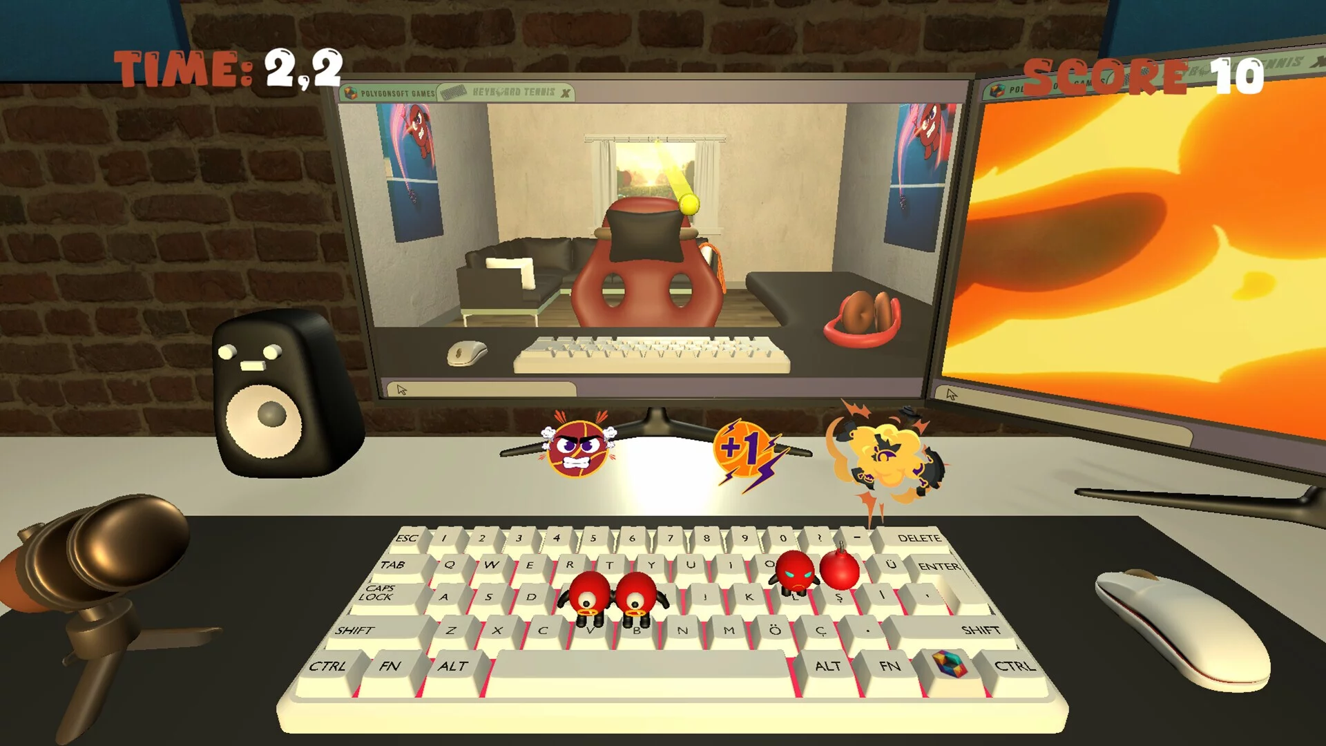 Изображение игры: Keyboard Tennis