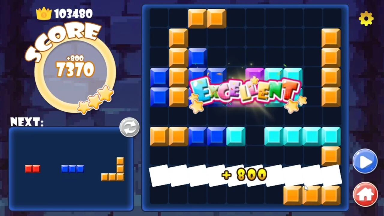 Изображение игры: Arena of block puzzle