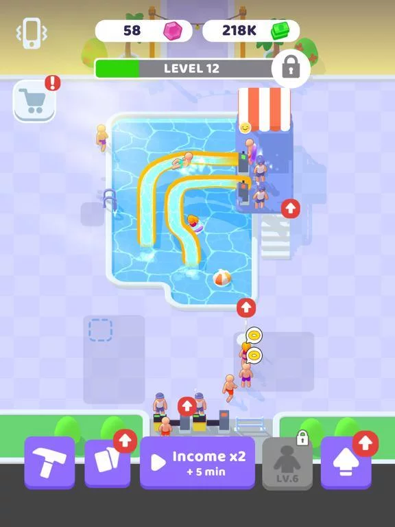 Изображение игры: My Aquapark: Idle Water Empire