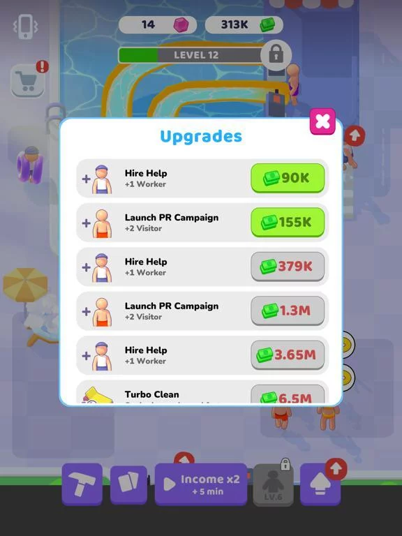 Изображение игры: My Aquapark: Idle Water Empire