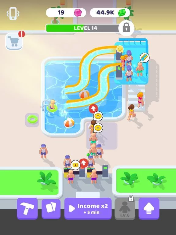 Изображение игры: My Aquapark: Idle Water Empire