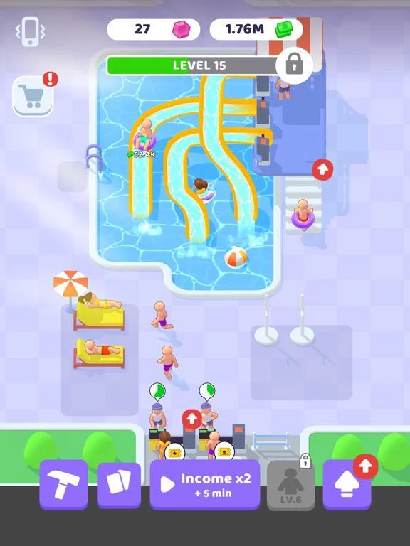 Изображение игры: My Aquapark: Idle Water Empire