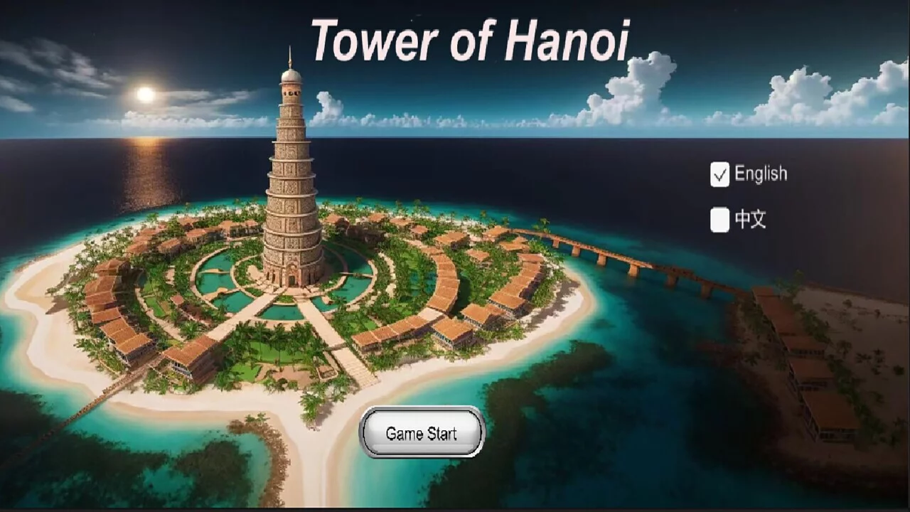 Изображение игры: Tower of hanoi