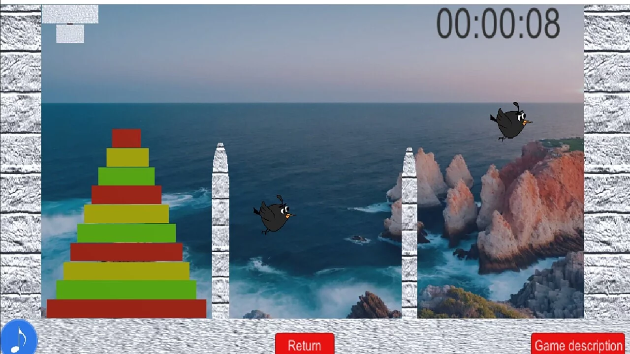 Изображение игры: Tower of hanoi