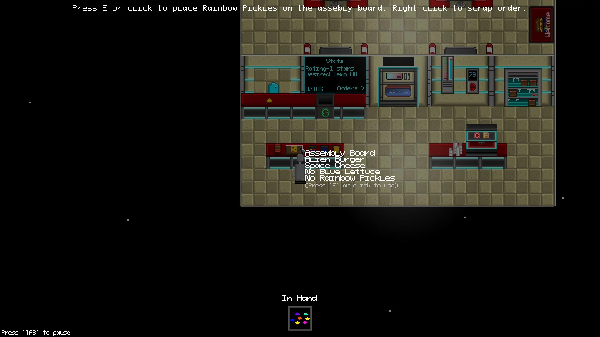 Изображение игры: Alien Cafe