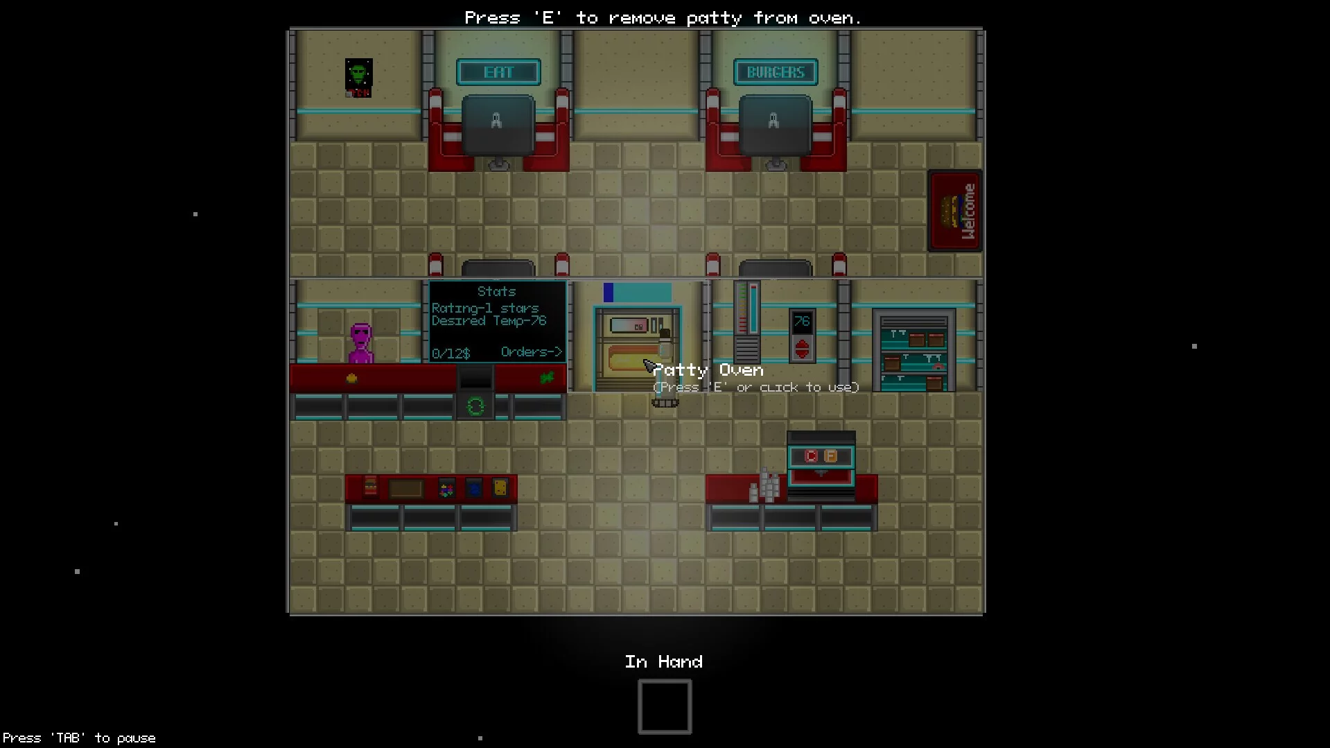 Изображение игры: Alien Cafe