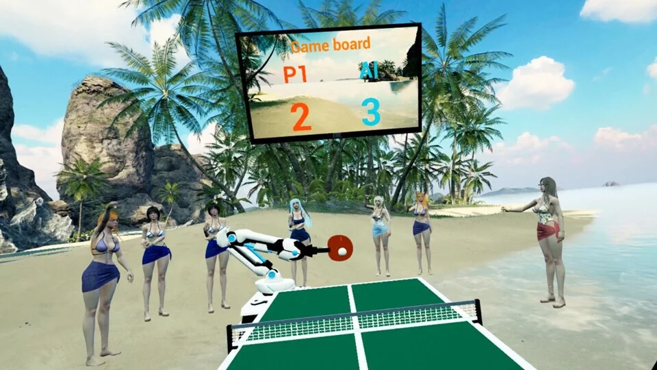 Изображение игры: Beach Ping Pong Babes VR