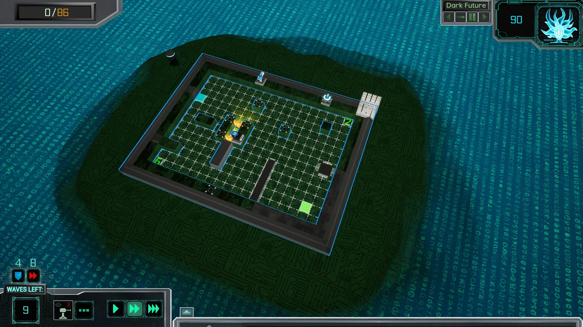 Изображение игры: BYTES: The Reverse Tower Defense