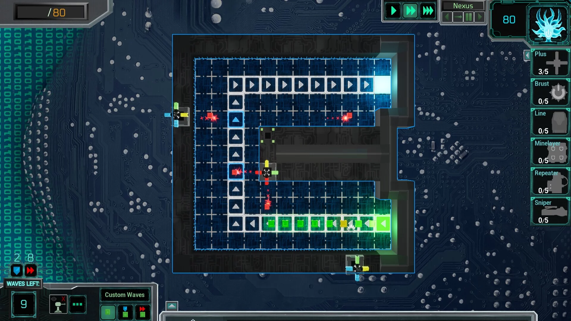 Изображение игры: BYTES: The Reverse Tower Defense