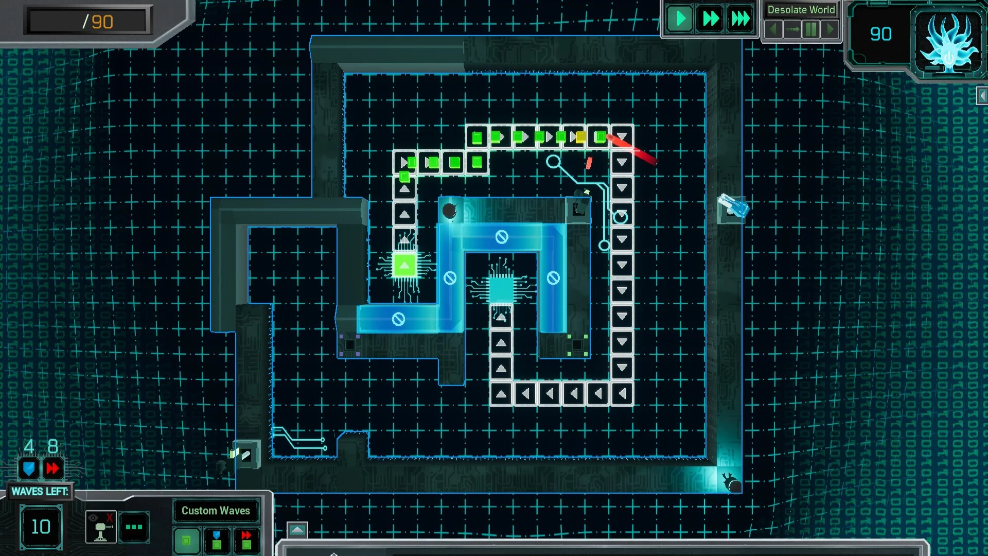 Изображение игры: BYTES: The Reverse Tower Defense