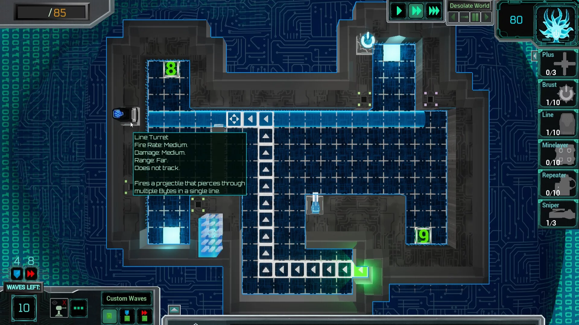 Изображение игры: BYTES: The Reverse Tower Defense