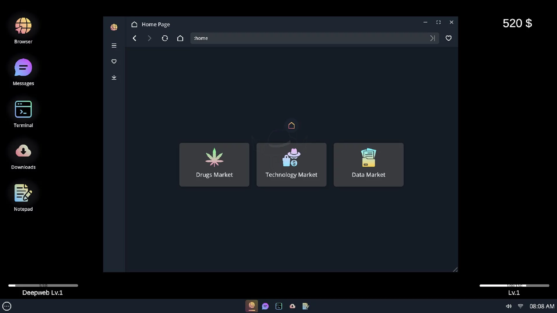 Изображение игры: DeepWeb Simulator: Prologue
