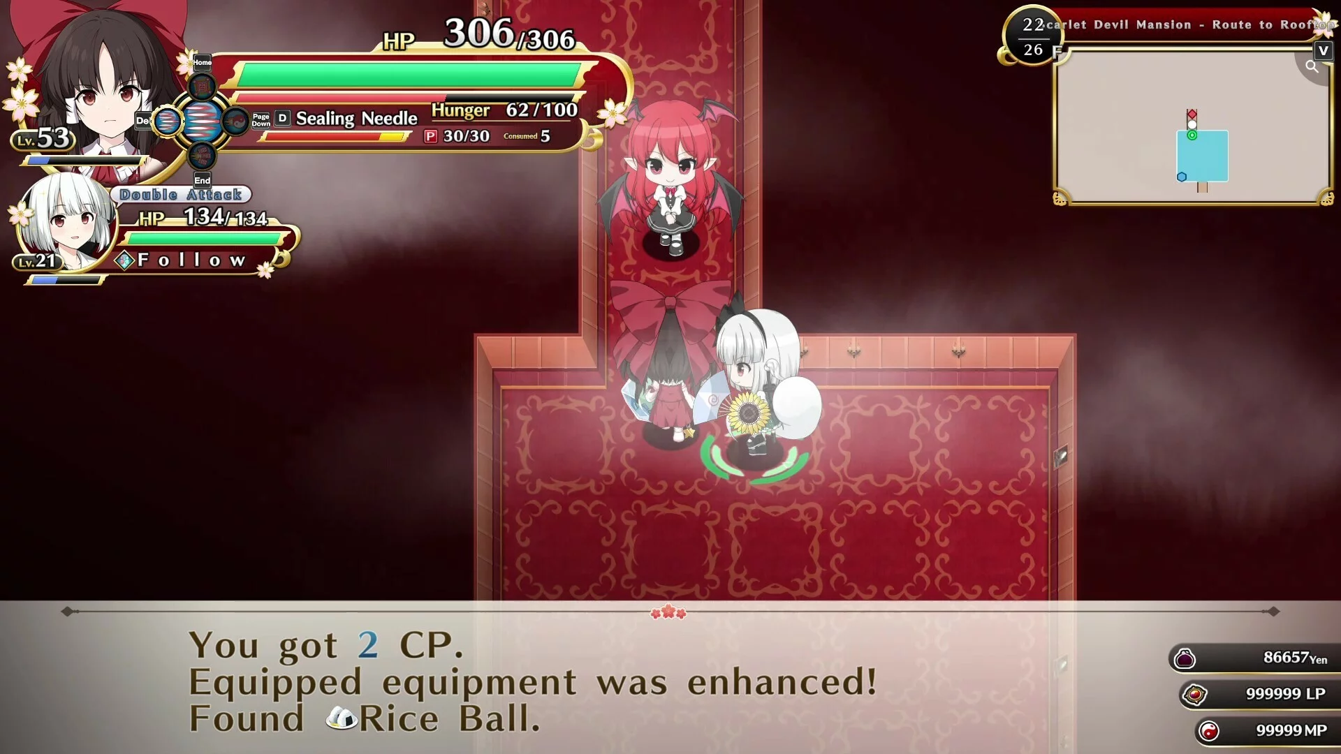 Изображение игры: Touhou Genso Wanderer -FORESIGHT