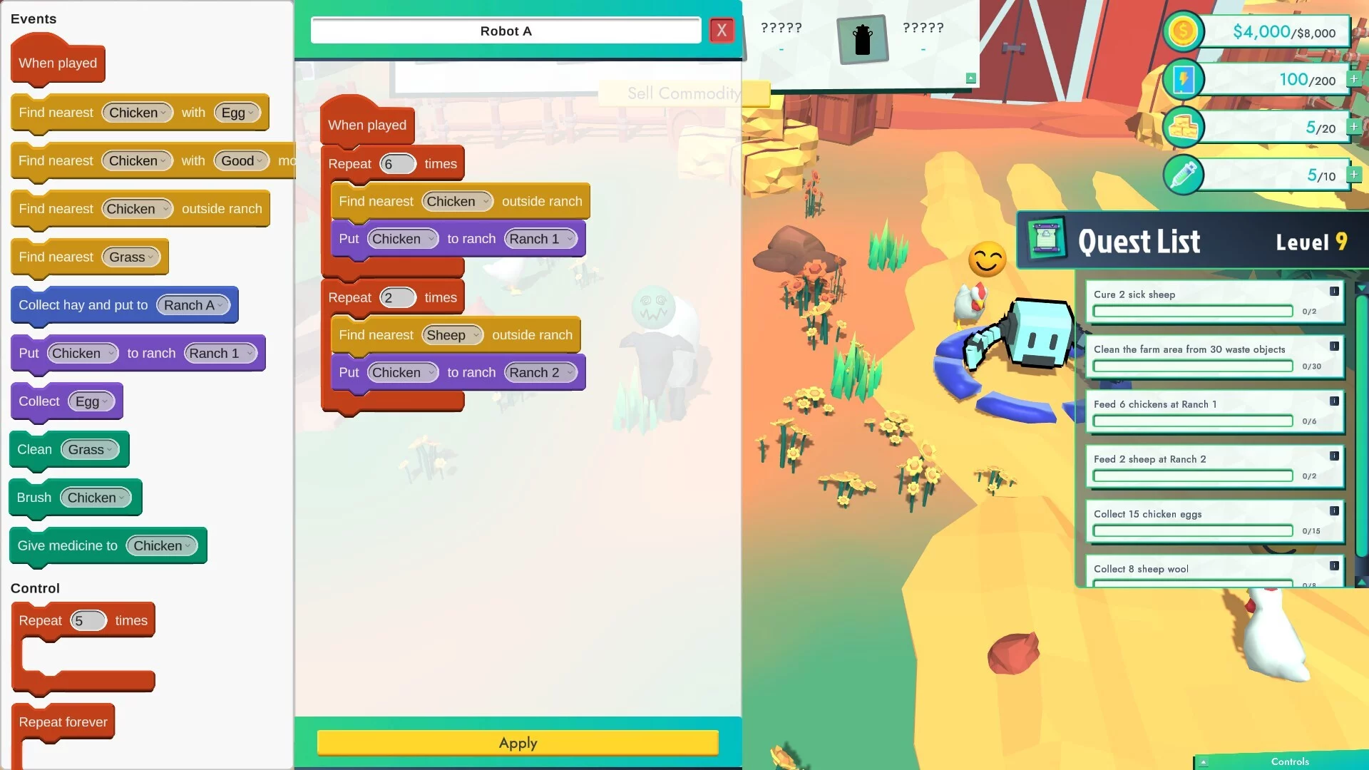 Изображение игры: Refactoro: Chaotic Farm