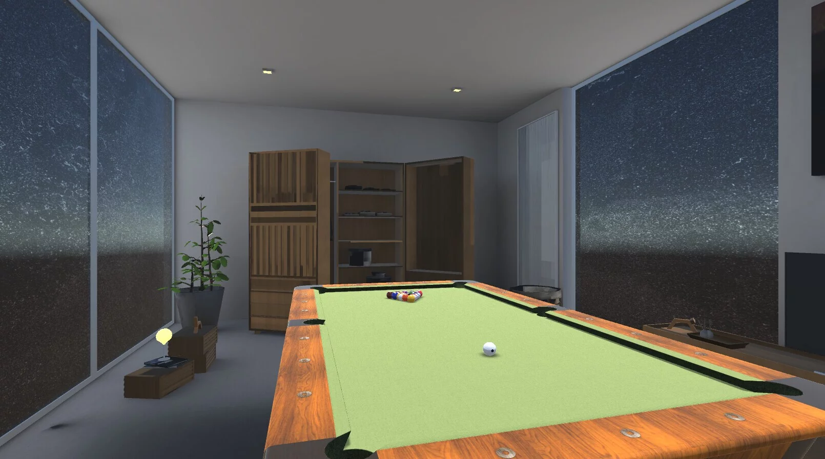 Изображение игры: Pocketing the ball-Billiards Simulator
