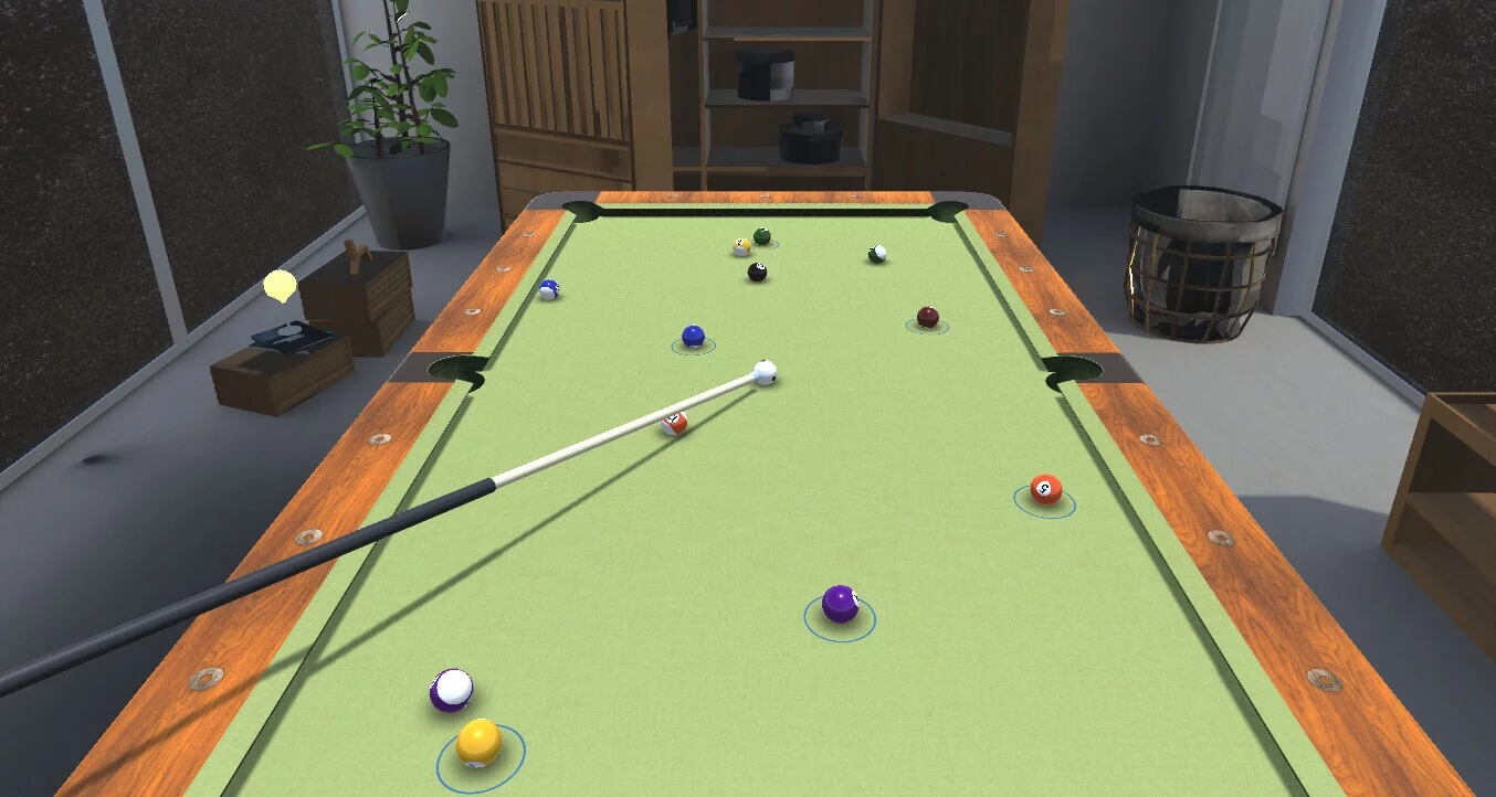 Изображение игры: Pocketing the ball-Billiards Simulator