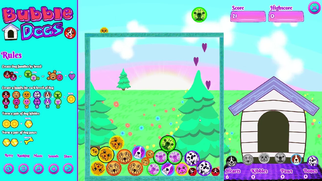 Изображение игры: Bubble Dogs