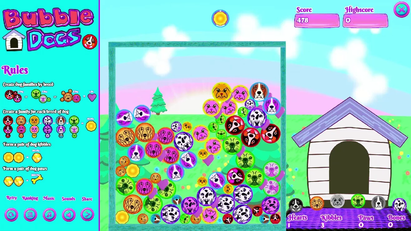Изображение игры: Bubble Dogs