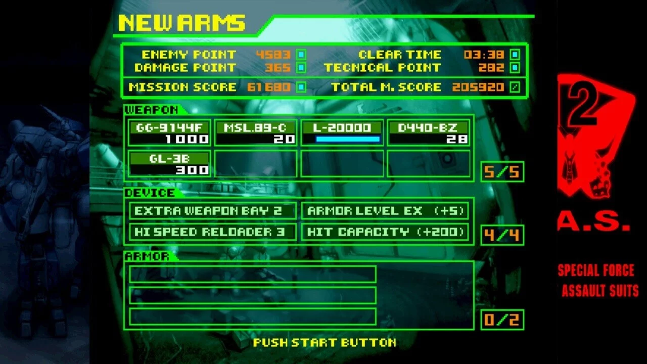 Изображение игры: Assault Suit Leynos 2 Saturn Tribute