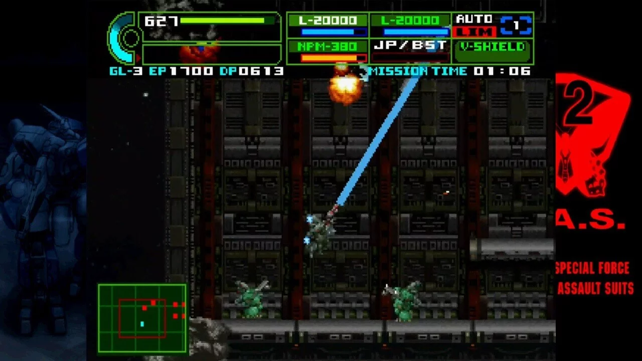 Изображение игры: Assault Suit Leynos 2 Saturn Tribute