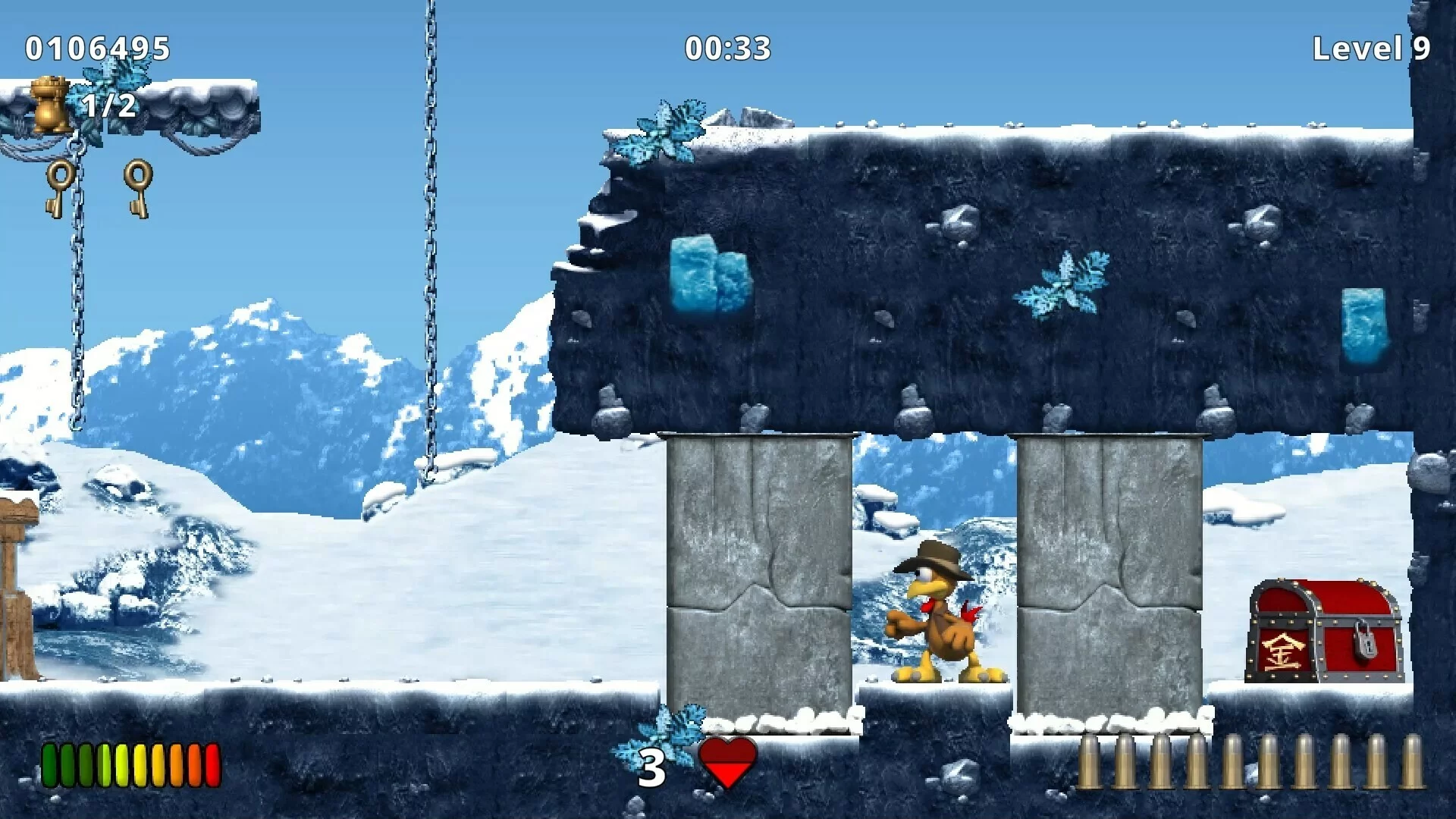 Изображение игры: Moorhuhn Jump and Run 'Traps and Treasures 2'
