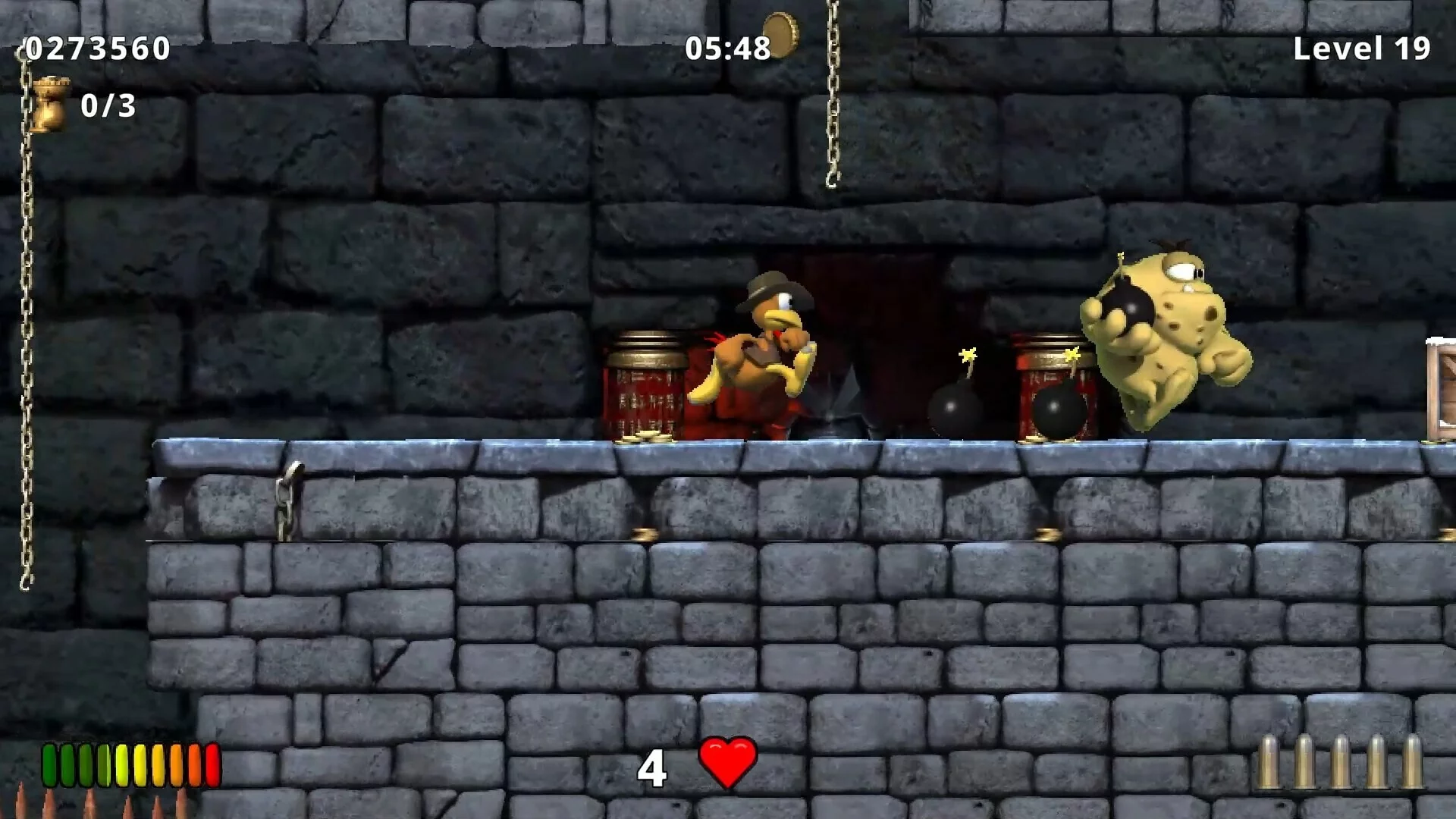 Изображение игры: Moorhuhn Jump and Run 'Traps and Treasures 2'