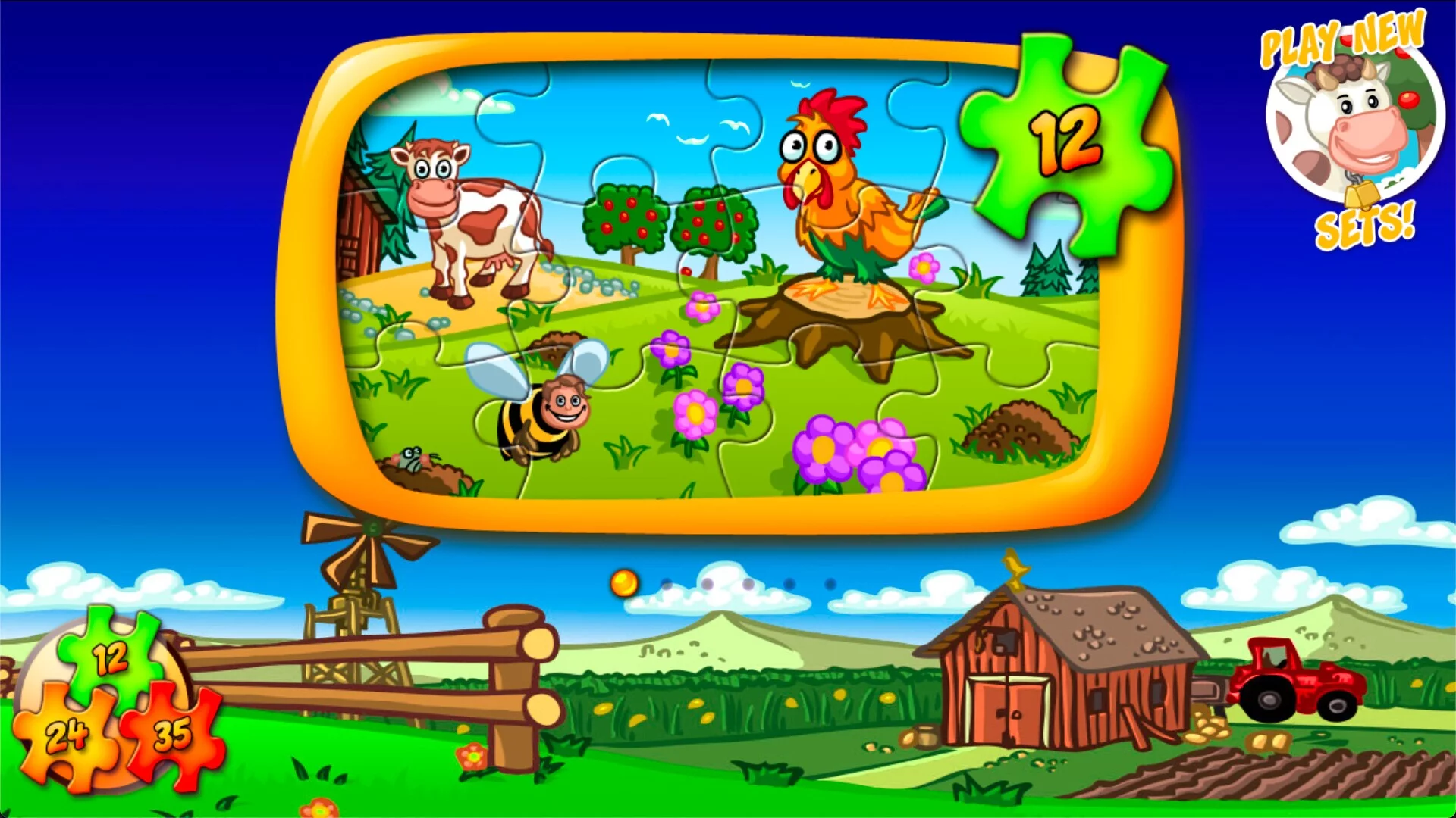 Изображение игры: Animal Farm Jigsaw Games for Toddlers, Babys and Kids