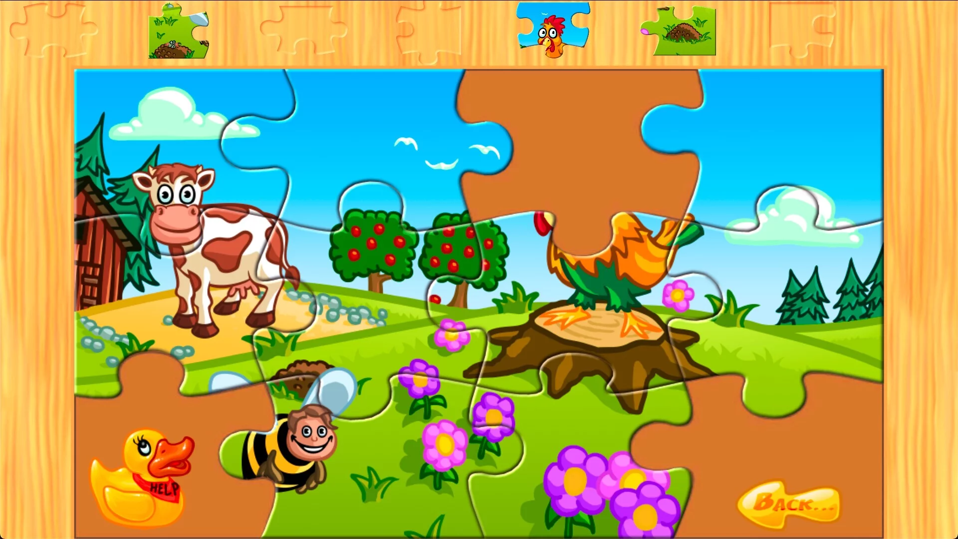 Изображение игры: Animal Farm Jigsaw Games for Toddlers, Babys and Kids