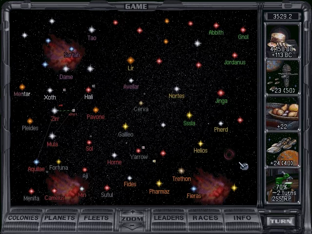 Изображение игры: Master of Orion 2