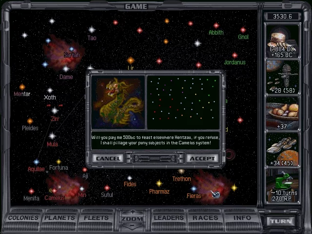 Изображение игры: Master of Orion 2