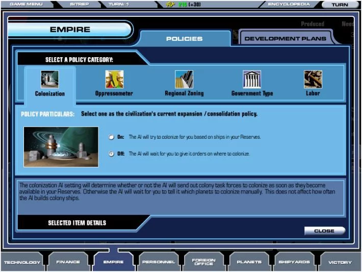 Изображение игры: Master of Orion 3