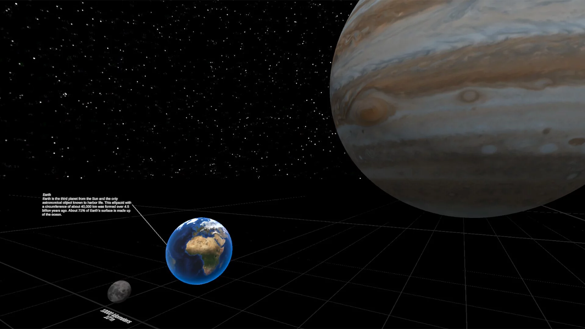 Изображение игры: Universe Size Comparison VR