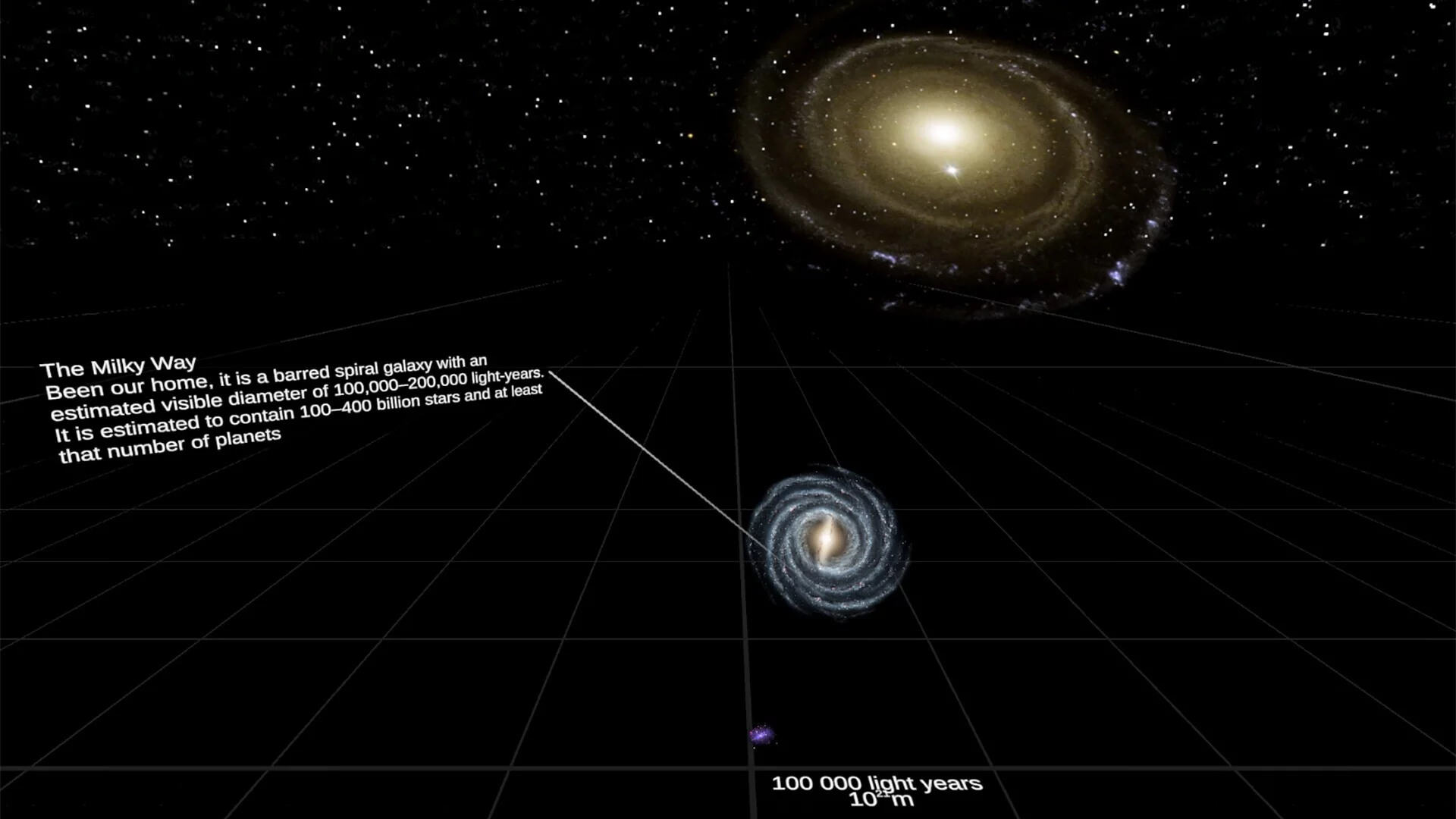 Изображение игры: Universe Size Comparison VR