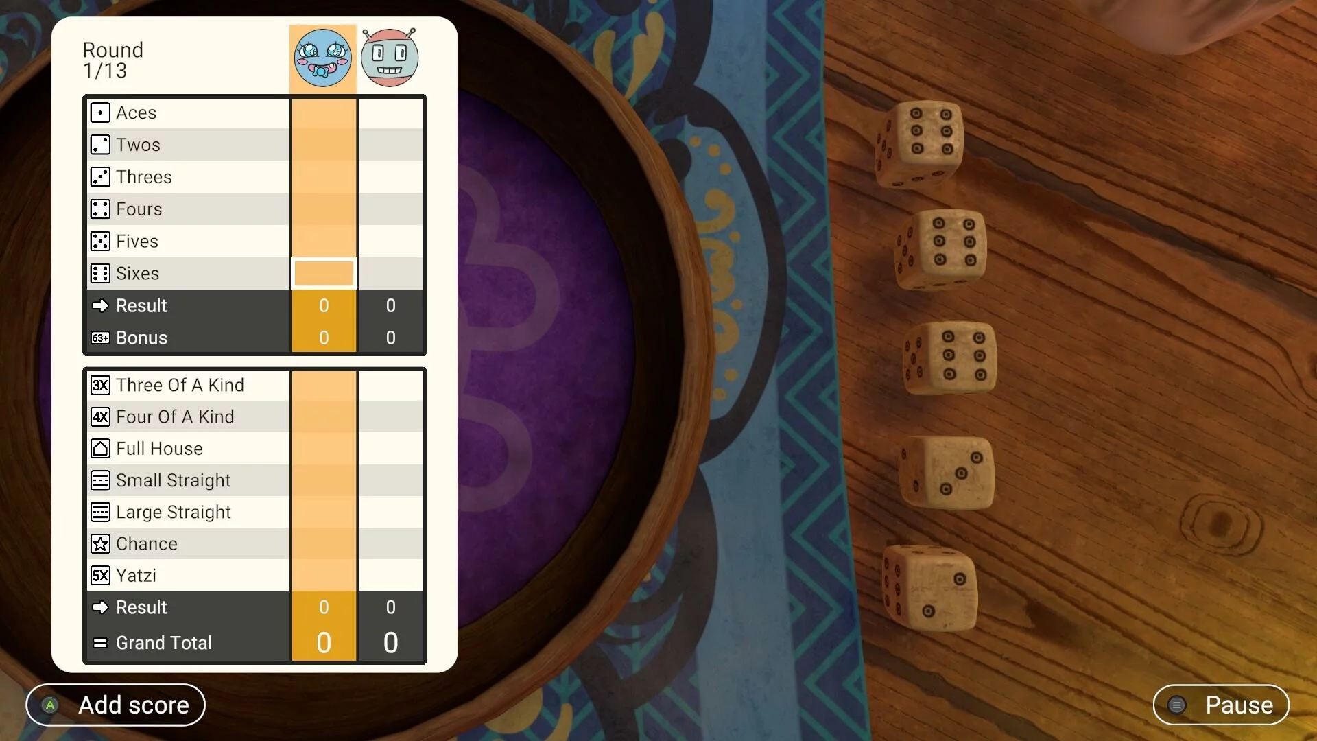 Изображение игры: Yatzi