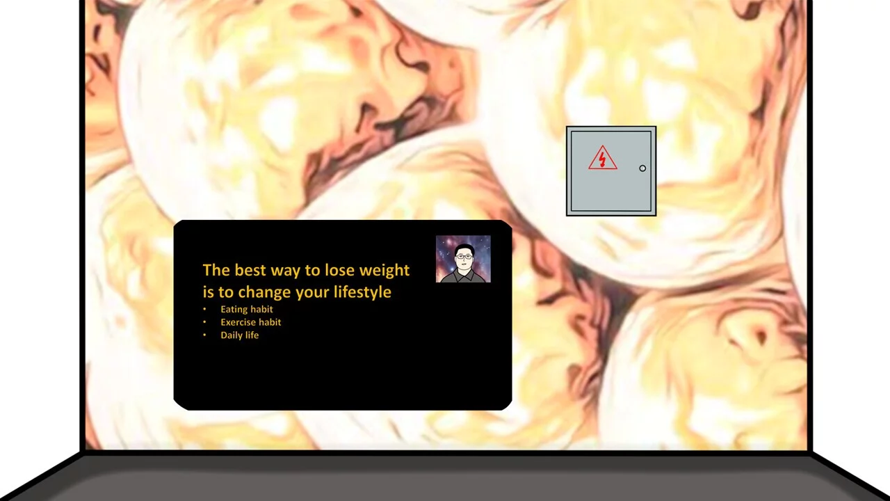 Изображение игры: Simulator Of A Person Who Is Taking Online Course To Study How To Lose Weight