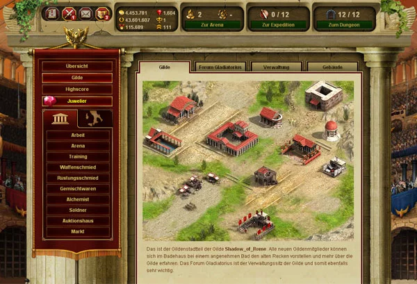 Изображение игры: Gladiatus