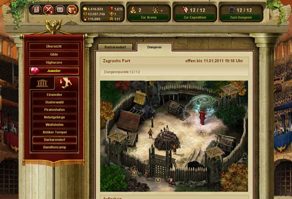 Изображение игры: Gladiatus